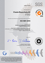 Chemie Brunschiwg ISO Zertifikat